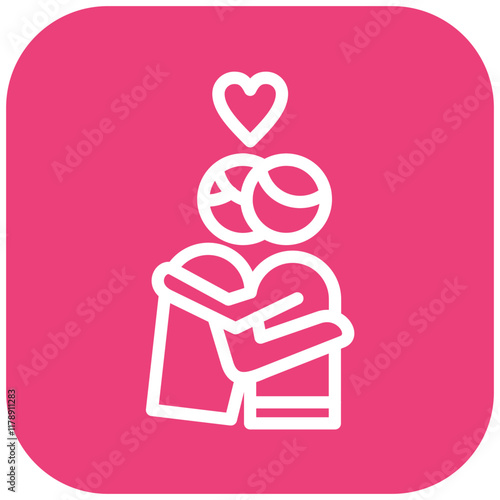 Hug vector icon illustration of Friendship iconset.