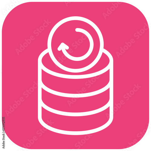 Network Data Recovery vector icon illustration of Networking iconset.