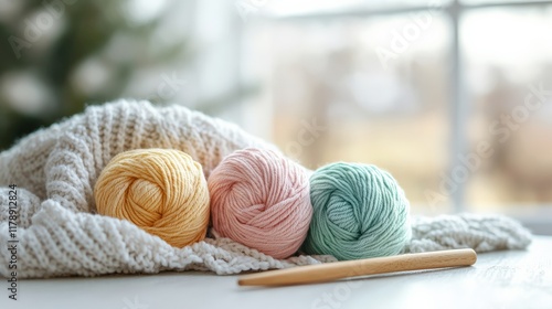 Cozy Yarn Scene for Craft Lovers