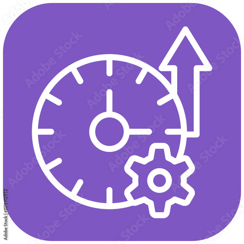 Network Uptime vector icon illustration of Networking iconset.