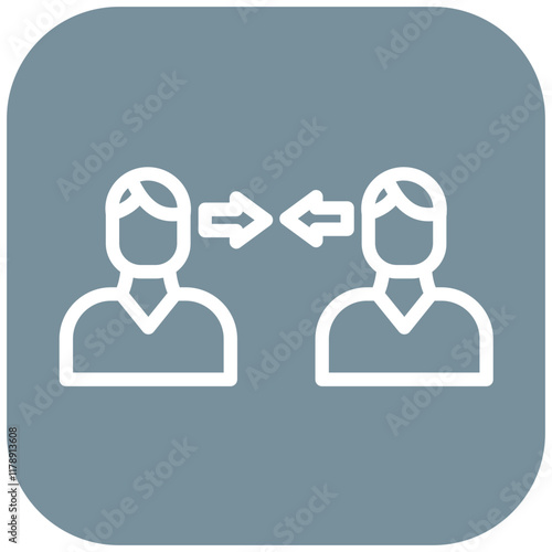 Conflict Resolution vector icon illustration of Leadership iconset.