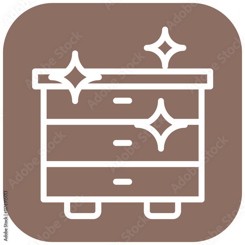 Cleaning Drawers vector icon illustration of Cleaning and Dusting iconset.