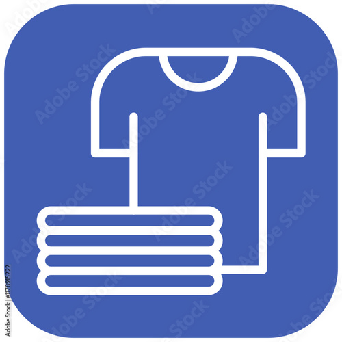 Folding Clothes vector icon illustration of Cleaning and Dusting iconset.