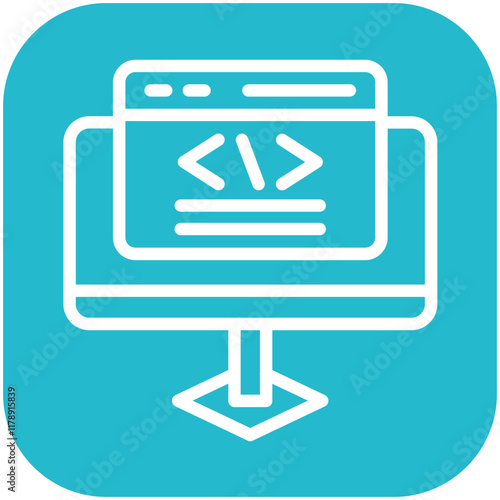 Front End Development vector icon illustration of No Code iconset.