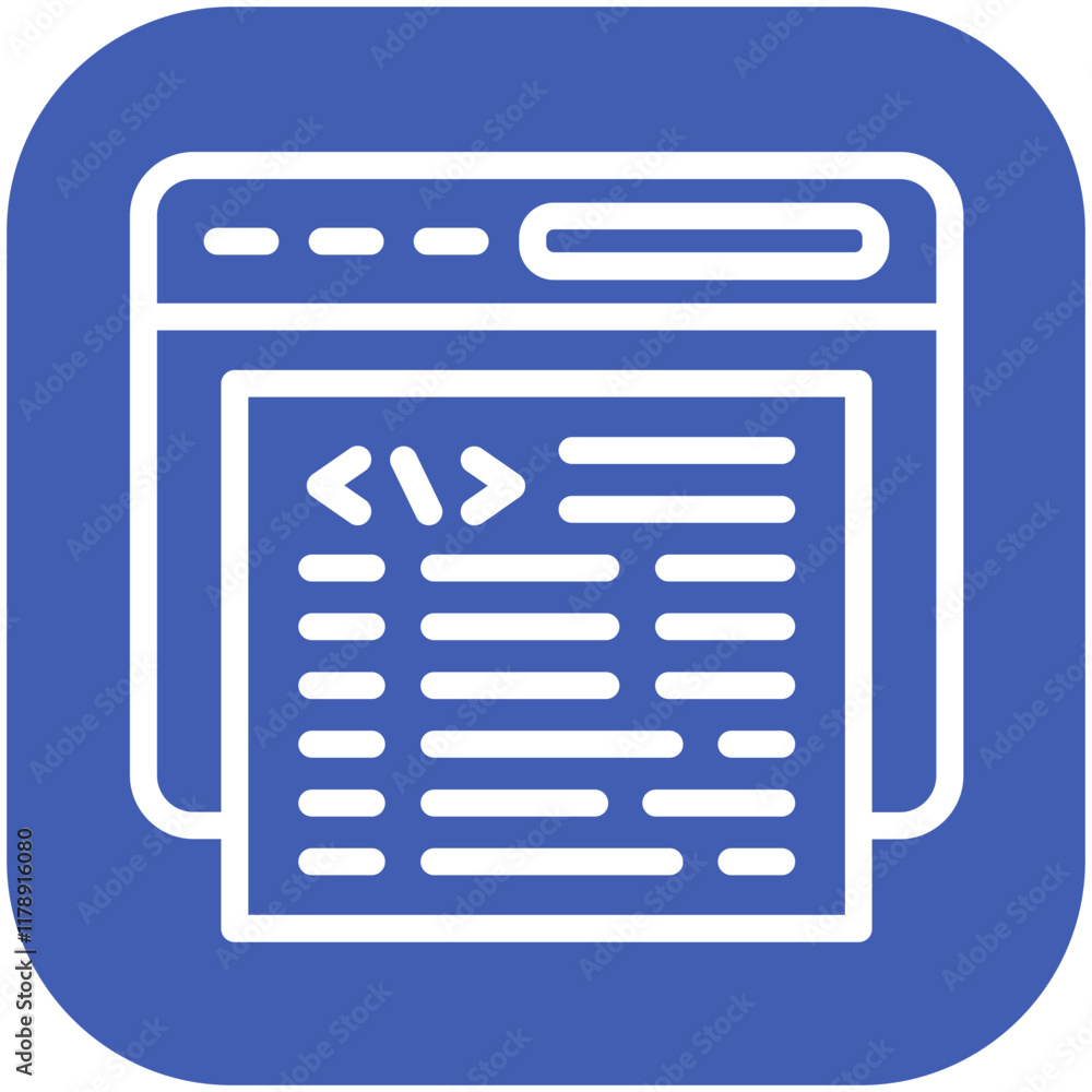 Coding vector icon illustration of No Code iconset.