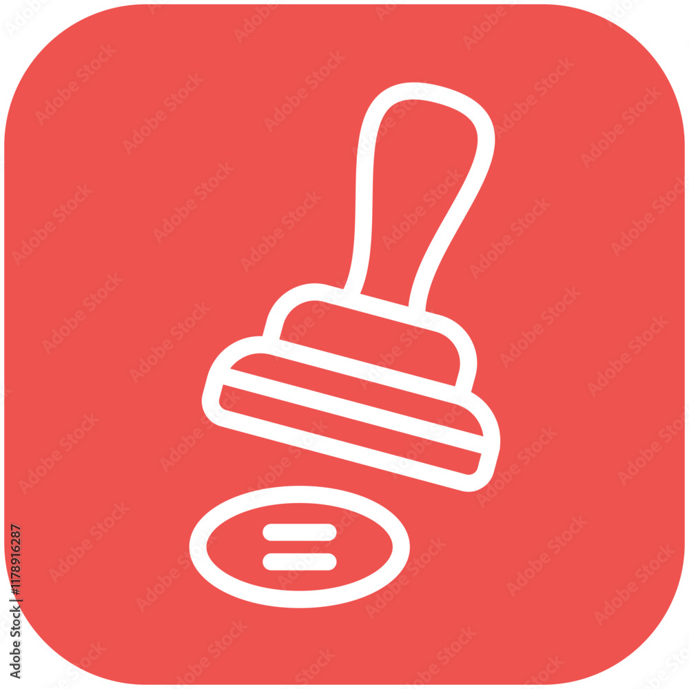 Stamp vector icon illustration of Law & Legislation iconset.