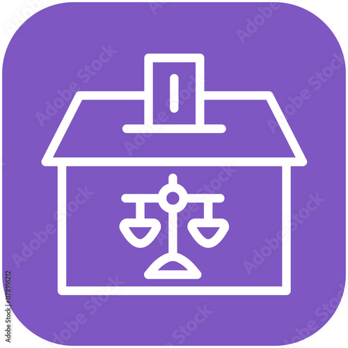 Voting vector icon illustration of Law & Legislation iconset.