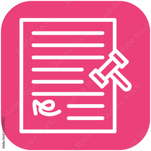 Verdict vector icon illustration of Law & Legislation iconset.