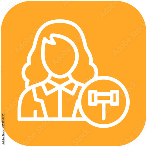 Public Defender Female vector icon illustration of Law & Legislation iconset.