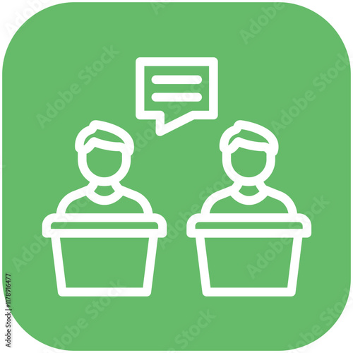 Public Debate vector icon illustration of Law & Legislation iconset.