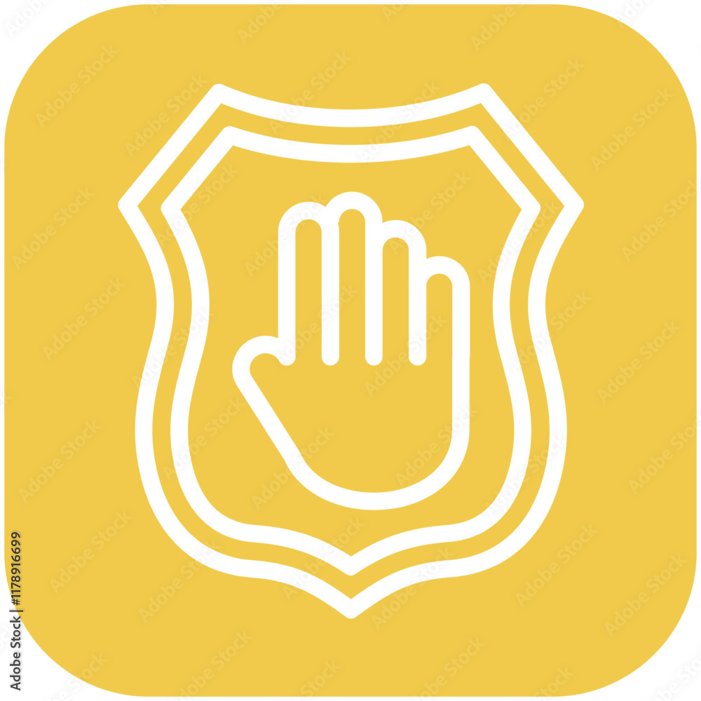 Obraz premium Objection vector icon illustration of Law & Legislation iconset.