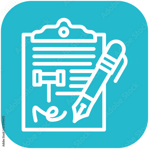 Petition vector icon illustration of Law & Legislation iconset.
