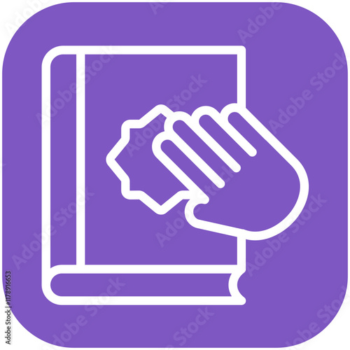 Oath vector icon illustration of Law & Legislation iconset.