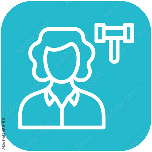Judge Female vector icon illustration of Law & Legislation iconset.
