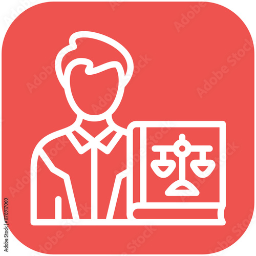 Defendant Male vector icon illustration of Law & Legislation iconset.