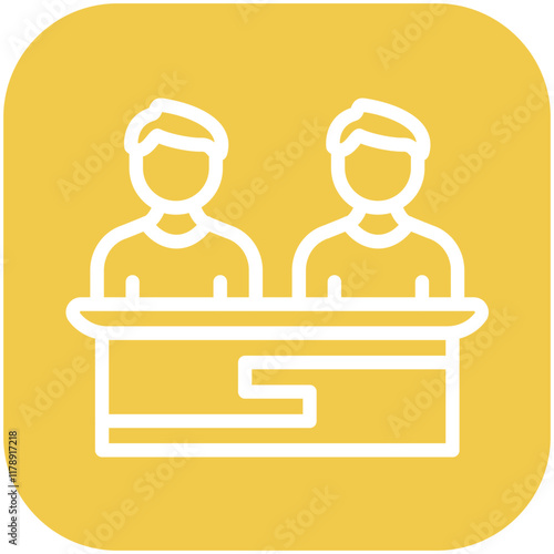 Committee vector icon illustration of Law & Legislation iconset.