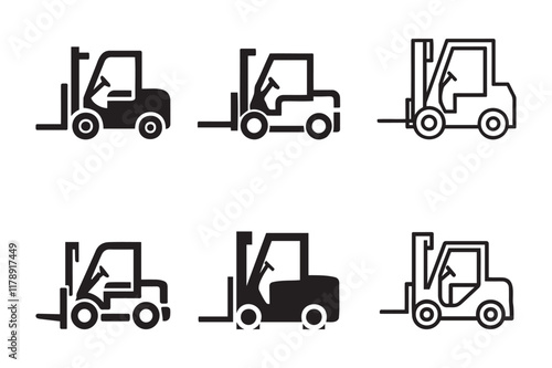 Forklift icon or forklift truck icon vector isolated. Best forklift icon for forklift symbol needs, warehousing, distribution processes and others