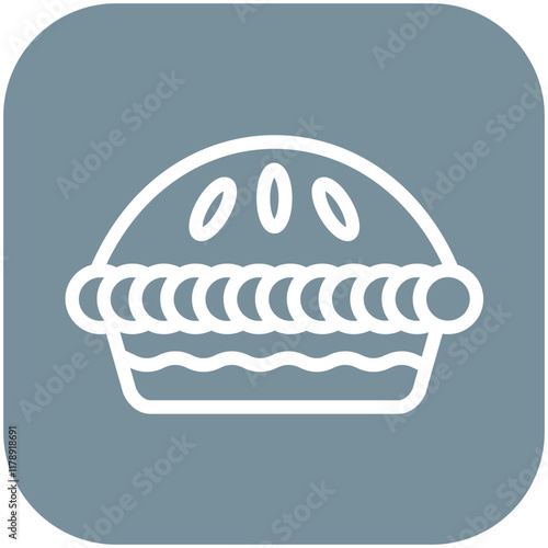 Meat Pie vector icon illustration of Street Food iconset.