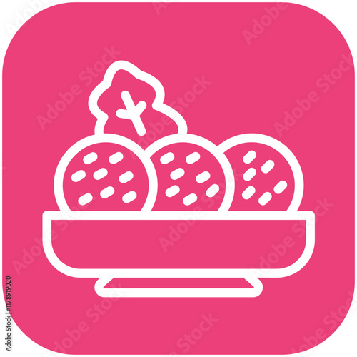 Falafel vector icon illustration of Street Food iconset.