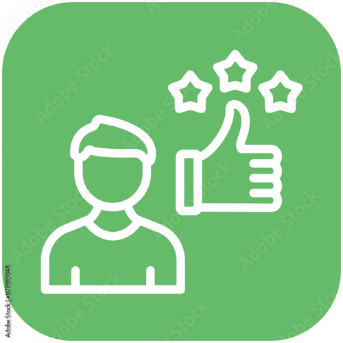 Customer Satisfaction vector icon illustration of Street Food iconset.