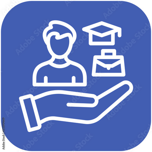 On the job Training vector icon illustration of Business Training iconset.