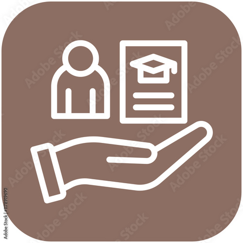 Off the job Training vector icon illustration of Business Training iconset.