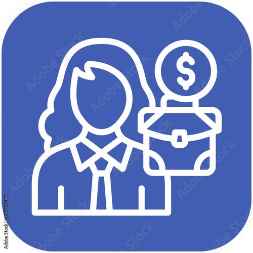 Self Employed vector icon illustration of Gig Economy iconset.