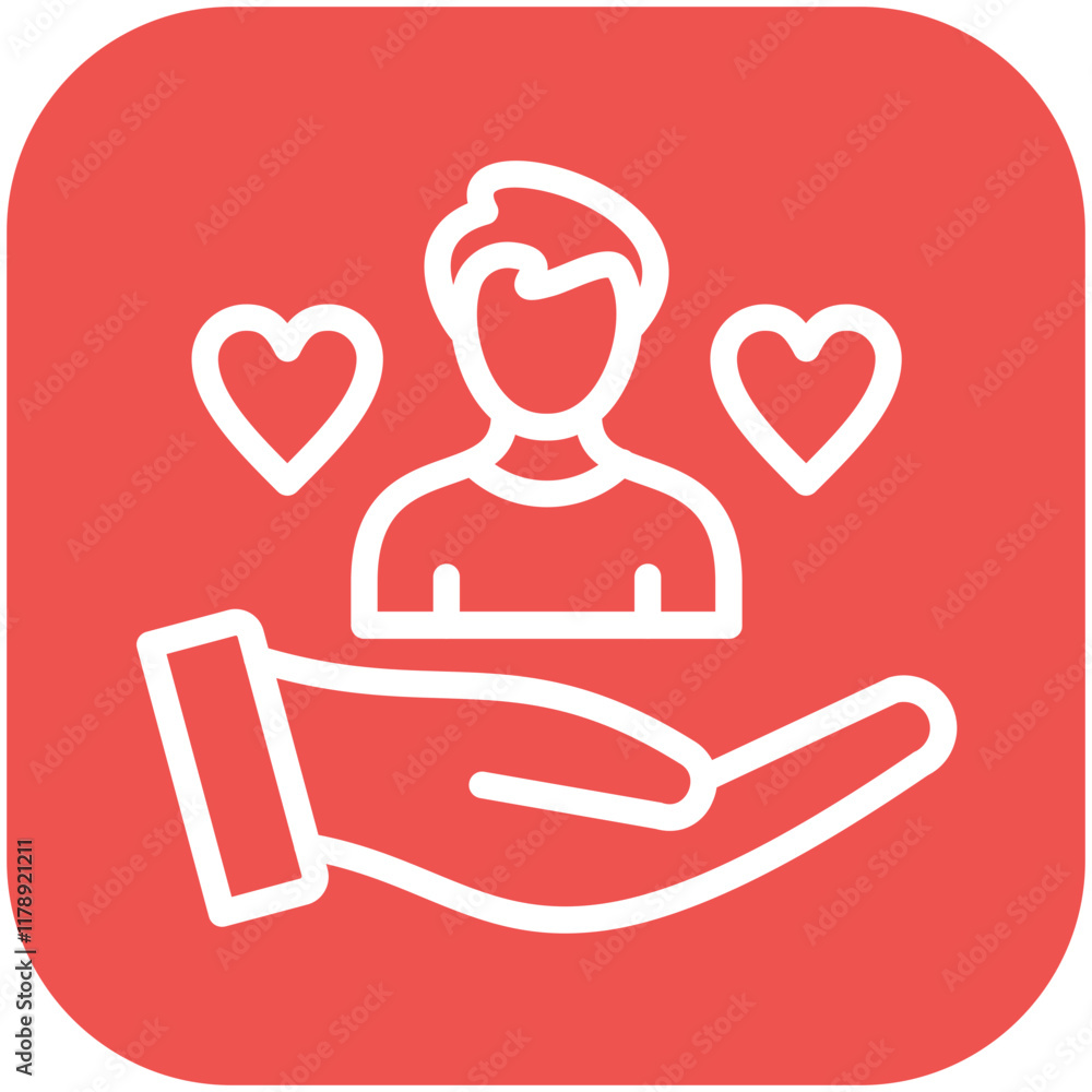 Caregiving vector icon illustration of Gig Economy iconset. Caregiving vector icon illustration of Gig Economy iconset.