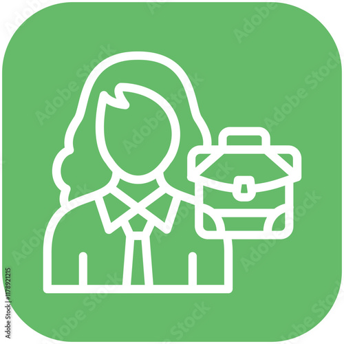 Businesswoman vector icon illustration of Gig Economy iconset.