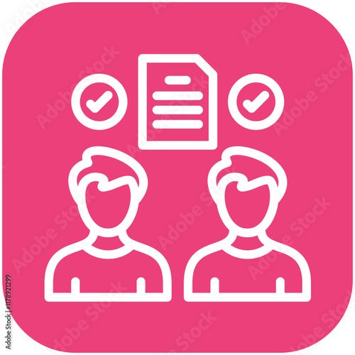 Bargaining Rights vector icon illustration of Gig Economy iconset.