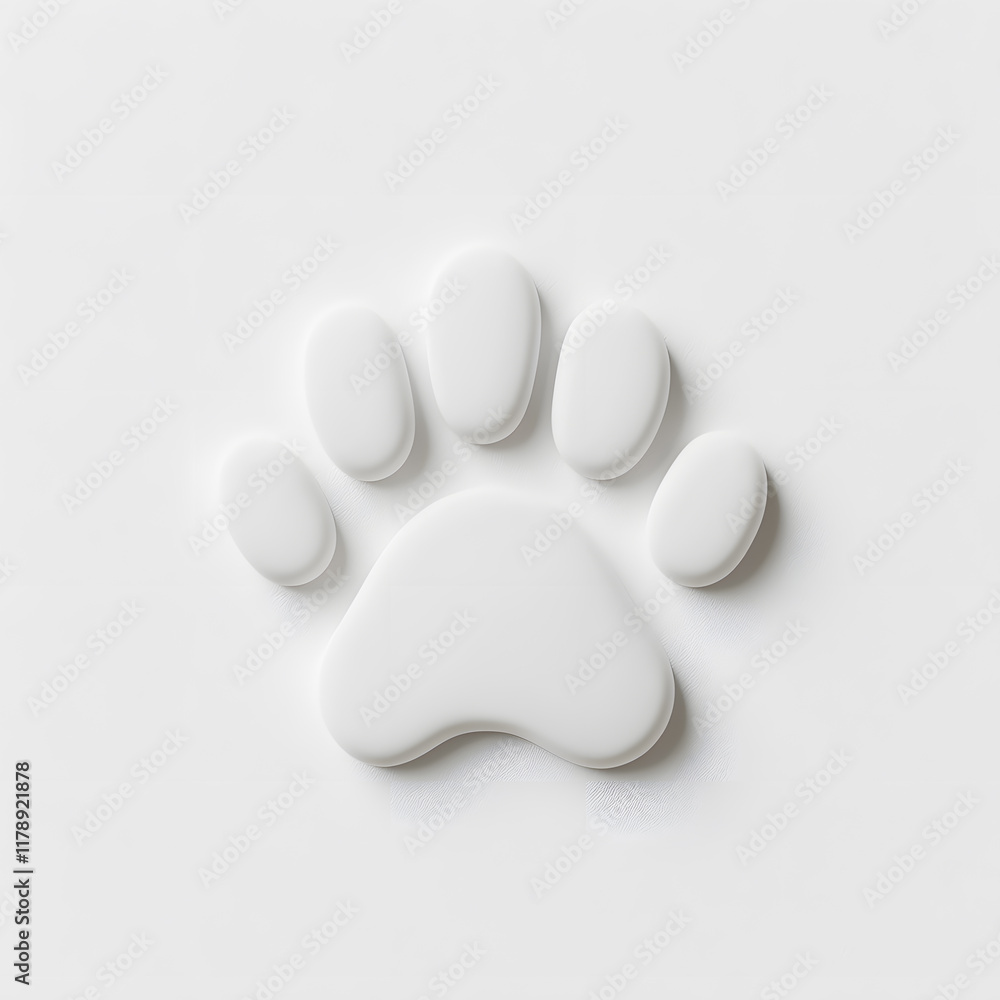 Dog paw icon, isolated white background Dog paw icon, isolated white background