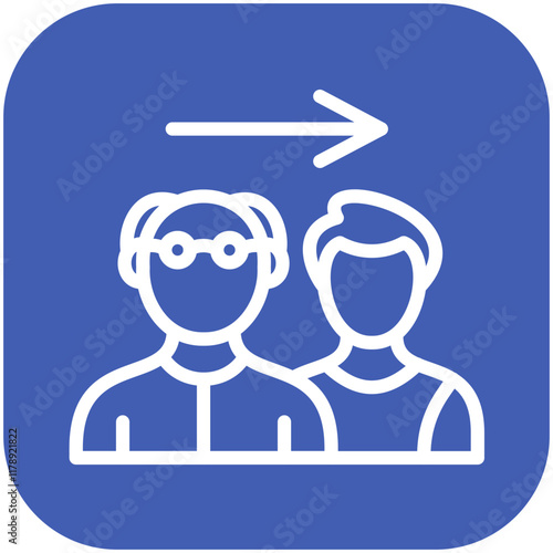 Generation Gap vector icon illustration of Generation Gap iconset.