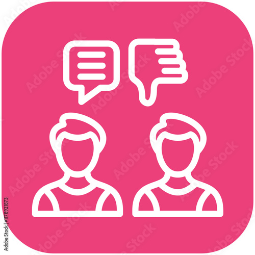 Disrespect vector icon illustration of Generation Gap iconset.