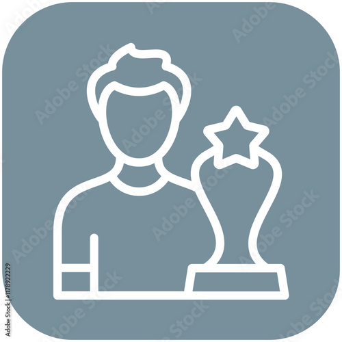 Recipient Male vector icon illustration of Award Events iconset.