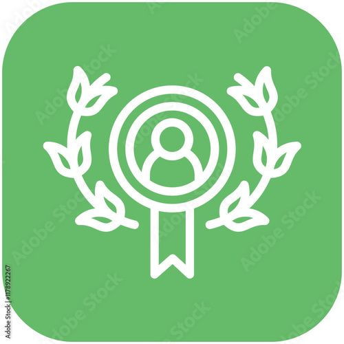 Outstanding Achievement vector icon illustration of Award Events iconset.