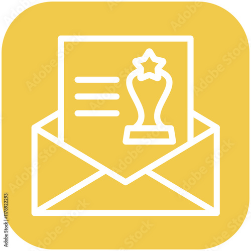 Nomination vector icon illustration of Award Events iconset.