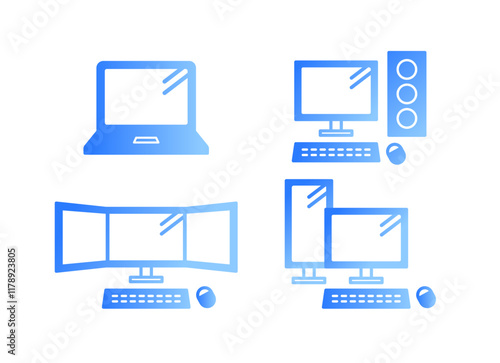 様々なパソコンのバリエーションセット