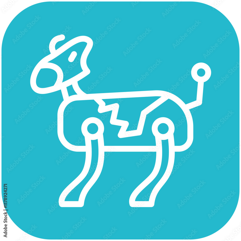 Robot Pet vector icon illustration of Robotics iconset. Robot Pet vector icon illustration of Robotics iconset.