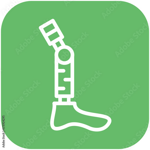Robot Leg vector icon illustration of Robotics iconset.