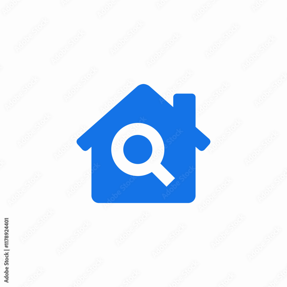 Property search real estate icon vector sign Property search real estate icon vector sign