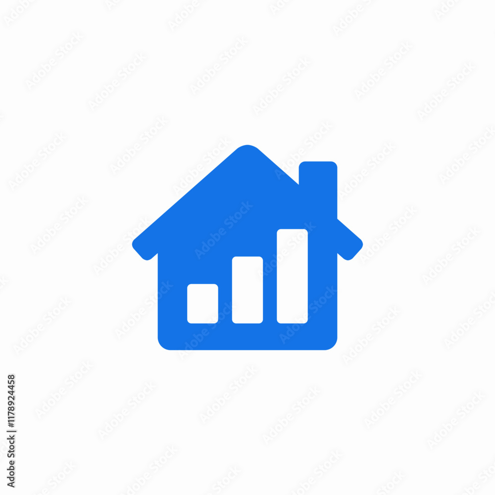 Real estate market growth icon vector sign
Real estate market growth icon vector sign