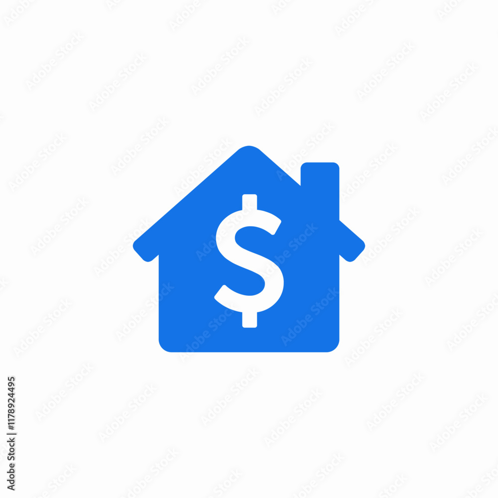 Real estate money icon vector sign Real estate money icon vector sign