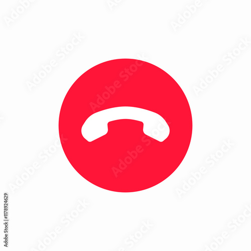 end call icon vector sign