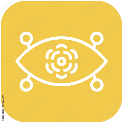 Cyber Eye vector icon illustration of Robotics iconset.