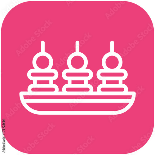 Appetizer vector icon illustration of Catering iconset.