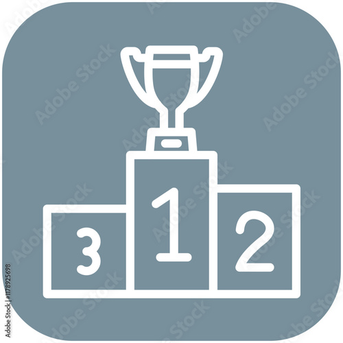 Winners Podium vector icon illustration of Achievements iconset.