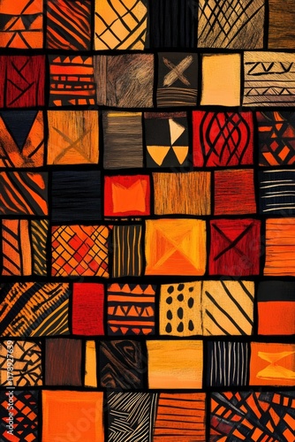 Close-up of a painting pattern