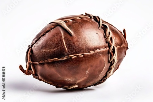 old football a vintage football with a leather cover and laces o photo