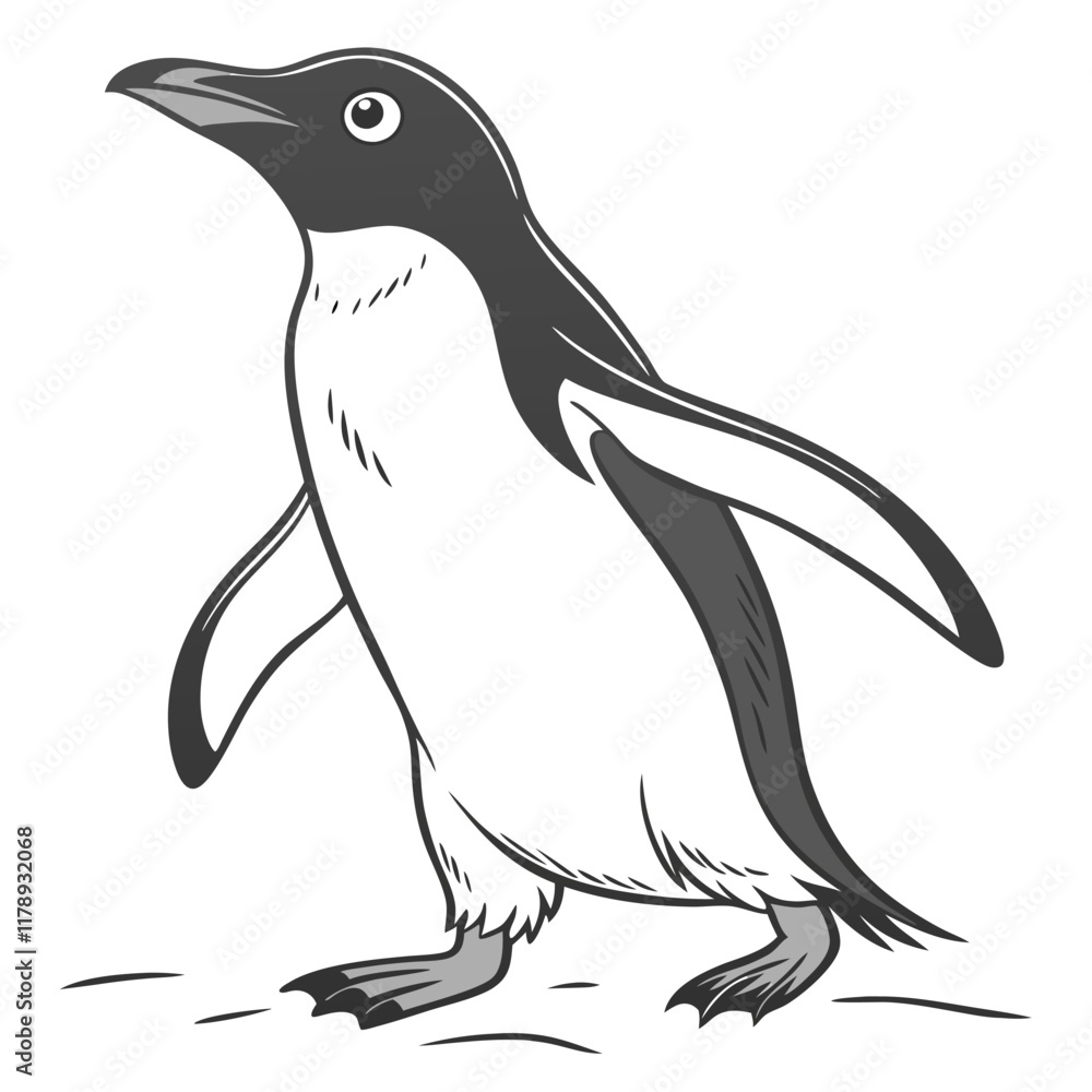 Fototapeta premium Adelie Penguin logo