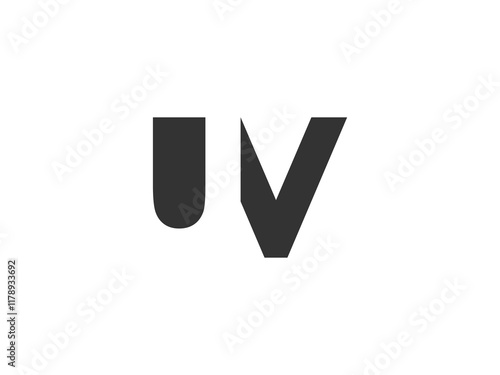 Free Download UV creative geometric initial based modern and minimal logo. Letter u v trendy fonts. - GFXLoad